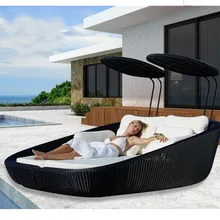 Новое поступление открытый сад патио плетеная кушетка мебель на продажу