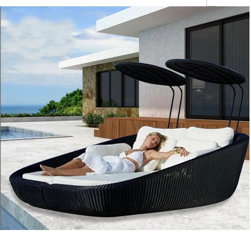 

New arrival outdoor garden patio wicker daybed furniture on sale