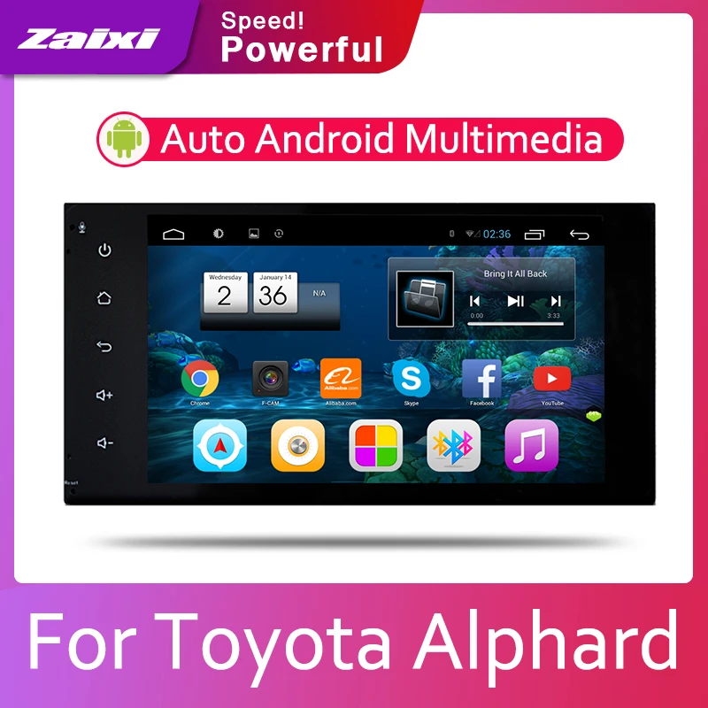 

ZaiXi Android 2 Din Car radio Multimedia Video Player auto Stereo GPS MAP For Toyota Alphard 2002~2008 Media Navi Navigation