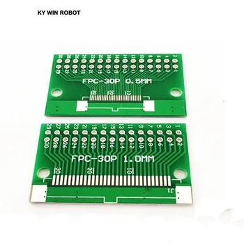 

Free Shipping 10 PCS/LOT Double Side 0.5mm 1mm FFC FPC 30P 30 Pin to 2.54mm DIP Moudle PCB Board Adapter Socket Plate