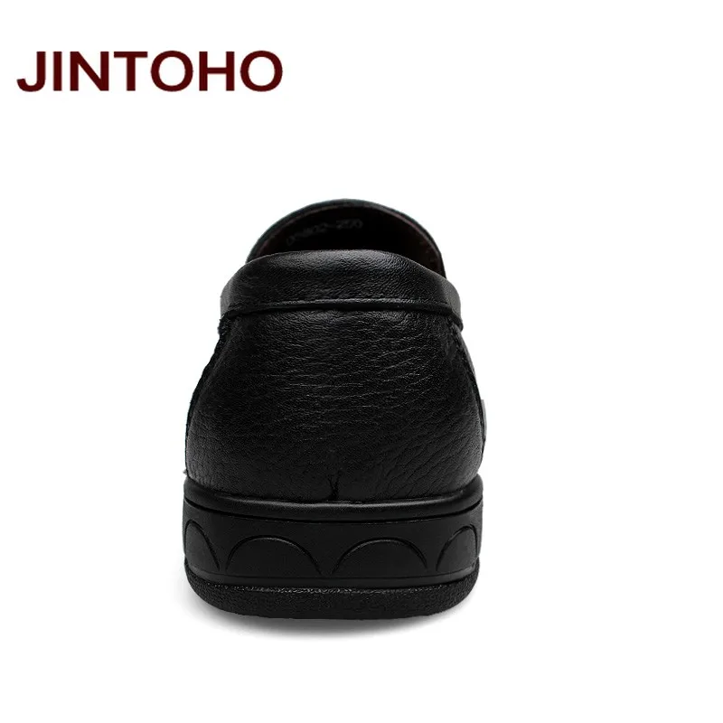 Туфли JINTOHO мужские из натуральной кожи официальная обувь итальянские кожаные