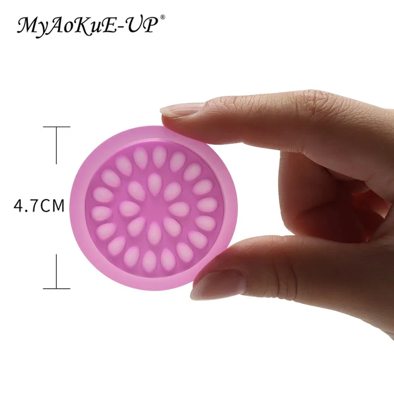 100 pcs Disposable Plastic Flower Eyelash Holder Sticker Glue Adhesive Pallet For Eyelash Extension Makeup Tools