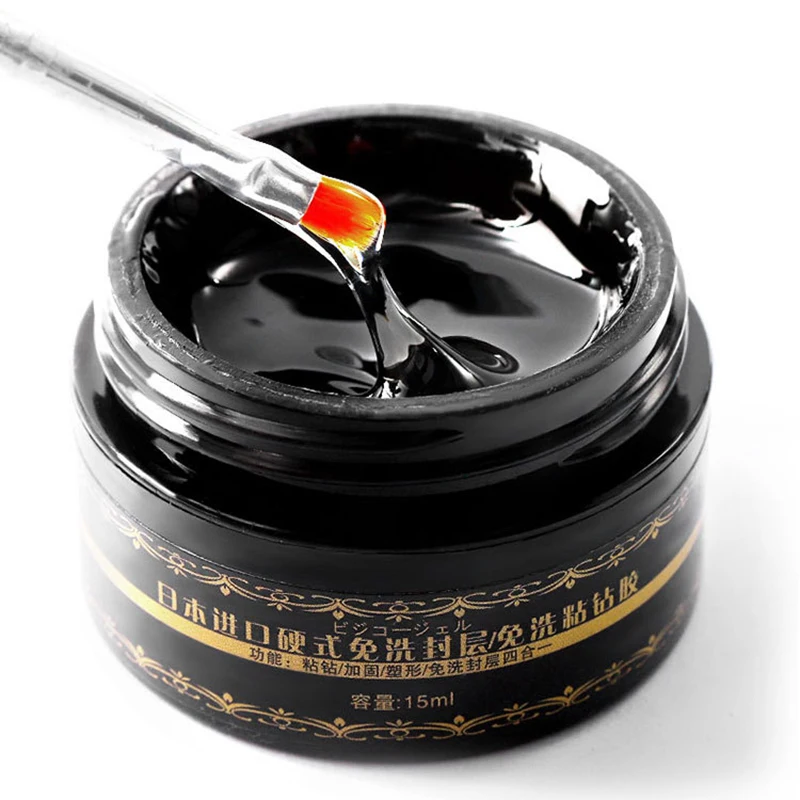 

Hard Disposable Seal Layer Sticky Drill Top Gel Jewelry Reinforcement Ultra-solid Long-Lasting Acrylgel Polygel with Brush VZ54