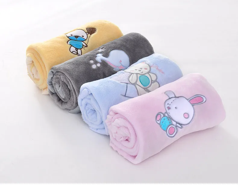 Baby Blanket Newborn Cute Cartoon Blankets Autumn Soft Newborn Stroller Bedding Cover Blankets Winter Warm Child Throwing Quilts