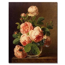 MOLEK DIY Oil Painting by Numbers Flower and Vase Europe Classical Acrylic Painting on Canvas Modern Home Decor Wall Art Picture