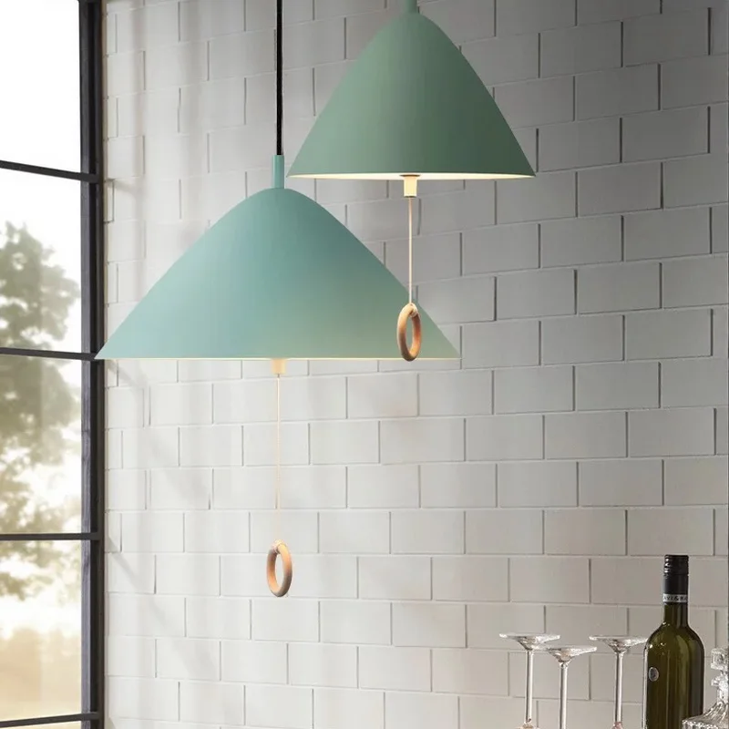 

Nevsky Colorful Macaron Pendant Lights For Dining Round Iron E27 Kitchen Lamp Metal LED Hanging Lamp Restaurant Lighting Fixture