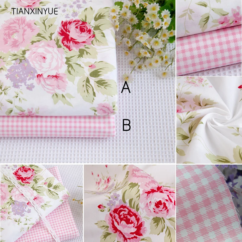 

40*50cm Pink bedding cloth 95% Cotton Fabric fat quarters for Sewing Tilda Doll Cloth DIY Quilting Patchwork Tissue Textile