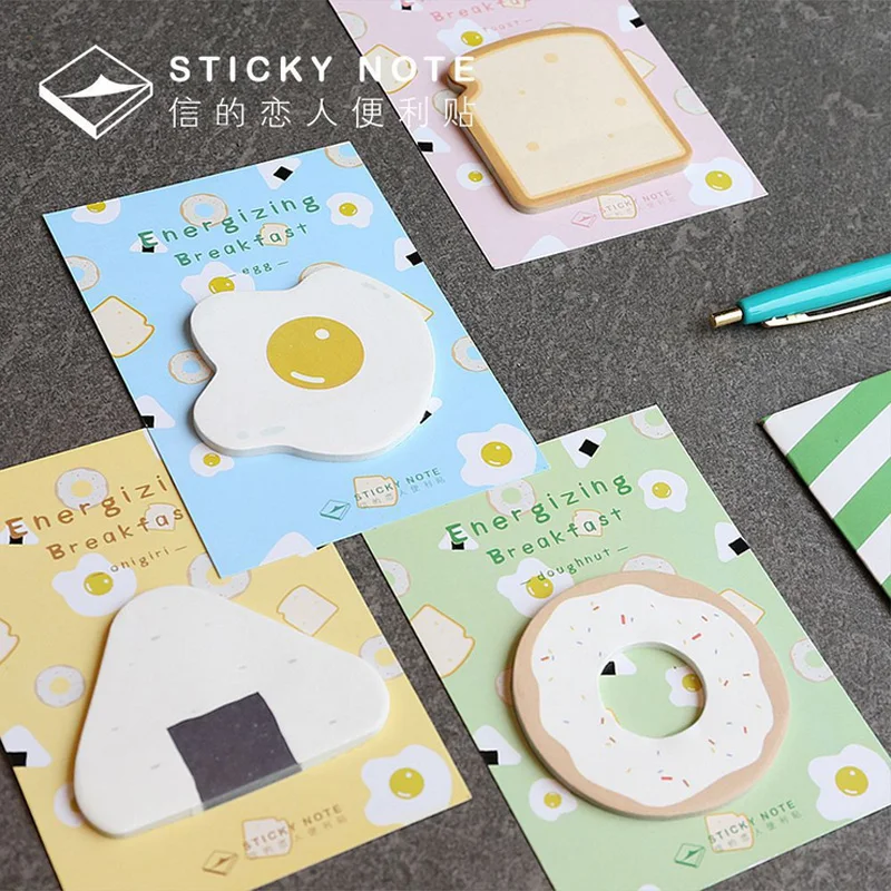 

Breakfas food paste memo pad paper sticky notes notepad post stationery papeleria school supplies material escolar