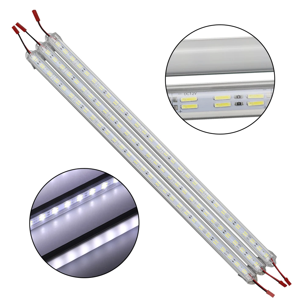 полоса светодиодная жесткая Двухрядный 8520 DC12V кухня свет под шкаф алюминиевый