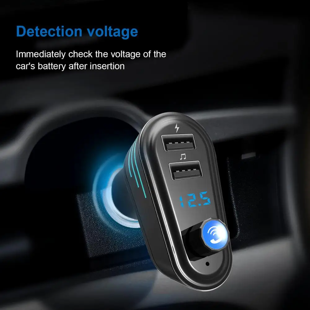 Автомобильный FM трансмиттер с Bluetooth и USB зарядным устройством 5 В 2 1