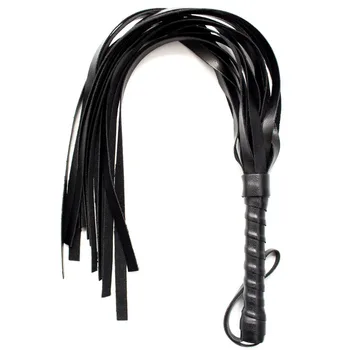 45cm Pu Leather Sex Spanking Tassel Whip Slap Body Strap Beat Lash Flog Tool Fetish Adult Slave Sm Game Toy For Couple Men Women 2