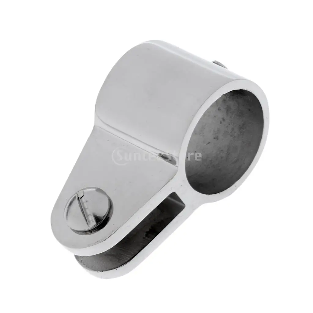 Boat Bimini Top/ Canopy 316 Stainless Steel 22mm 2pcs Tube/Pipe Eye End Cap & 2pcs Clamp Jaw Slide