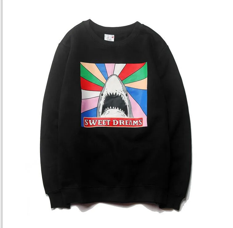 2018 Autumn Winter Fashion Hip Hop Justin Bieber Hoodie For Men Women Fleece Sweatshirt Rainbow shark Hoodies Crew Neck PINK