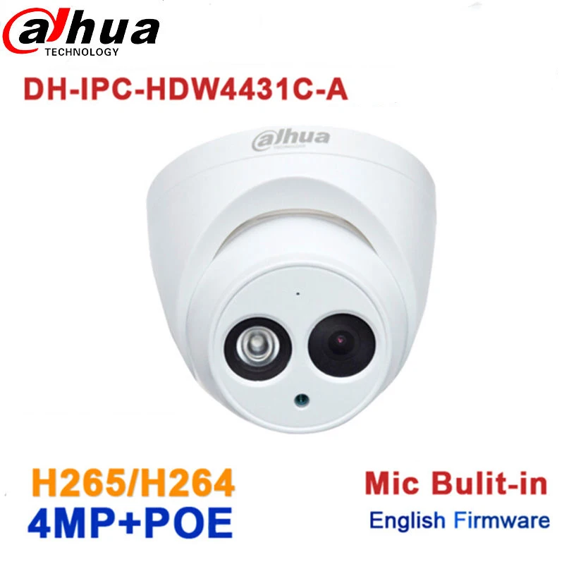 bilder für Dahua IPC-HDW4431C-A Netzwerk 4MP Ip-überwachungskamera Unterstützung 50 Mt IR Nachtsicht PoE Kamera Eingebaute Mikrofon Mini Dome kamera bilder für Dahua IPC-HDW4431C-A Netzwerk 4MP Ip-überwachungskamera Unterstützung 50 Mt IR Nachtsicht PoE Kamera Eingebaute Mikrofon Mini Dome kamera