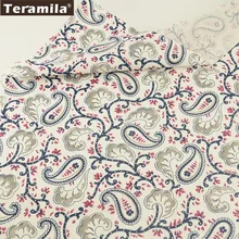 Teramila Fabrics Cotton Tissue Royal Court Dark Blue Patterns Bedding Decoration Home Textile DIY Dress Curtains Pillows