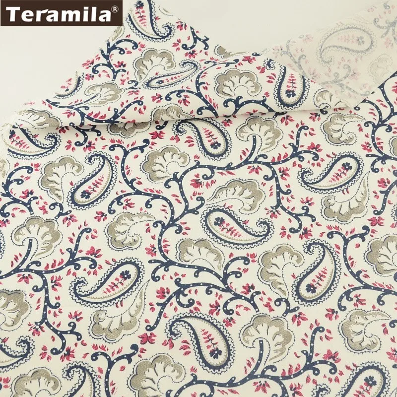 

Teramila Fabrics 100% Cotton Tissue Royal Court Dark Blue Patterns Bedding Decoration Home Textile DIY Dress Curtains Pillows