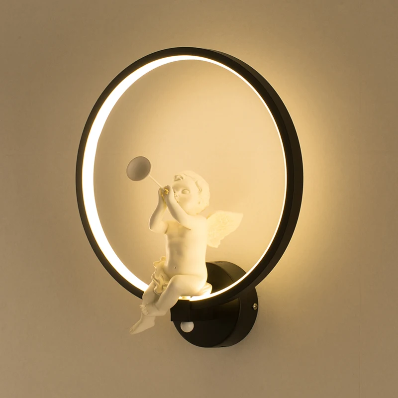 

Creative led bedside wall lamp Nordic modern aisle staircase background wall bedroom personality living room decoration lamp