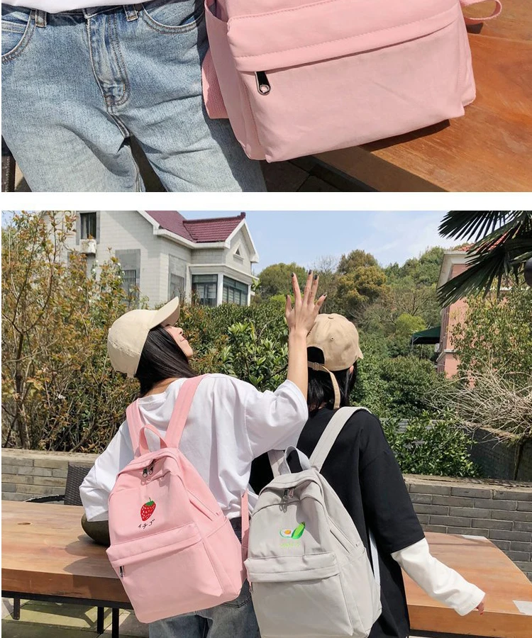 Модный рюкзак с фруктовым узором, Женский нейлоновый рюкзак Mochilas, женская школьная сумка для девочек-подростков, рюкзак на плечо, рюкзак