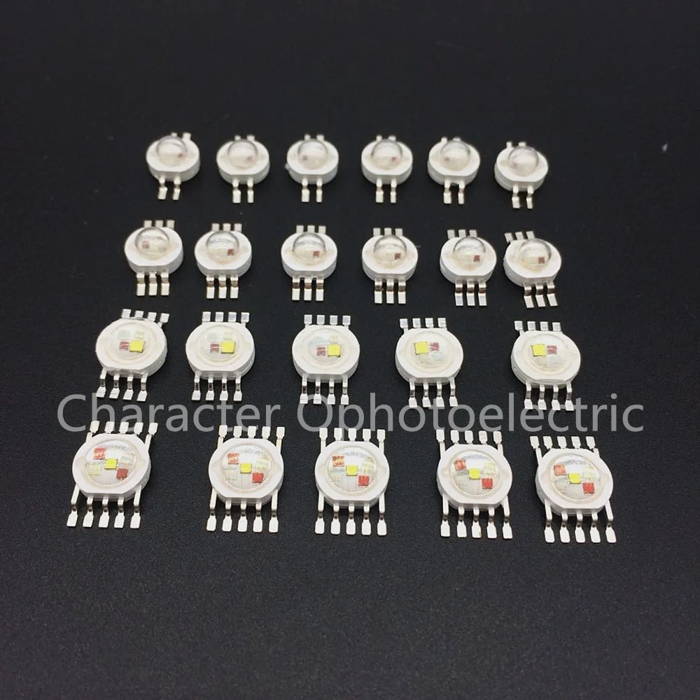 10 шт. RGBW (RGB + W Y UV) 6 Вт 9 12 15 21 светодиодные лампы излучатели диоды для сценического