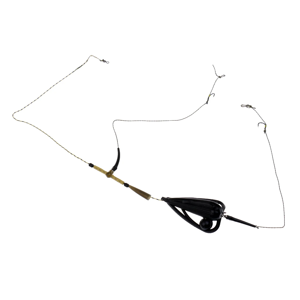 Carp Fishing Inline Method Feeder Cage Hook Rig Set Coarse Fishing Tackles 40g Cebo de pesca pour la peche 