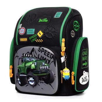 

Delune Brand 3D Cartoon Tank Pattern Backpack for Girls Boys School Bag Children Orthopedic Backpacks Waterproof mochila escolar