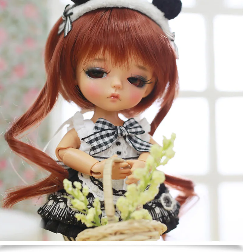 Oueneifs лати желтая горничная панда 1/8 bjd sd кукла смолы фигурки модель тела для маленьких девочек и мальчиков куклы глаза игрушки высокого качества