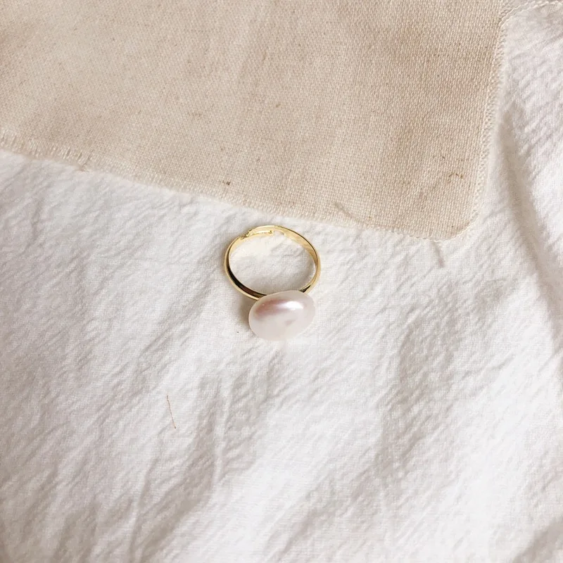 HUANZHI, простые кольца с искусственным жемчугом, необычные, геометрические, открытые кольца для женщин, девушек, вечерние ювелирные изделия, подарки