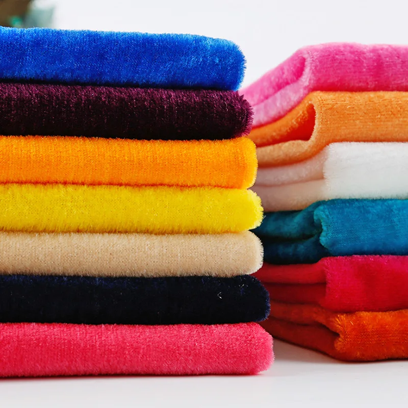 

100*160cm Velvet Fabric Polyester Spandex Telas Plush Fabric Colorful DIY Handmade Sewing Patchwork Stage Curtain Table Cloth