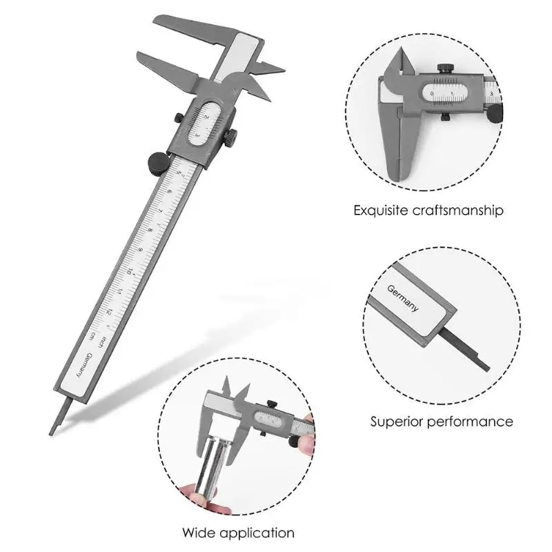 Измерительный инструмент металлический штангенциркуль 120 мм 150 мм messchieber paquimetro измерительный инструмент штангенциркуль