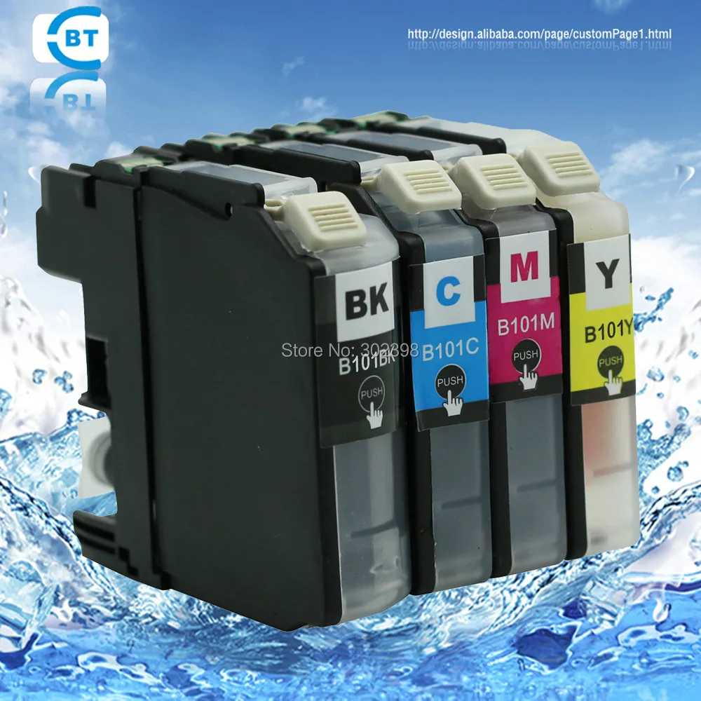 4 шт. совместимый картридж brother LC101 для принтера MFC J285DW/J450DW/J470DW/J475DW|ink cartridge|brother