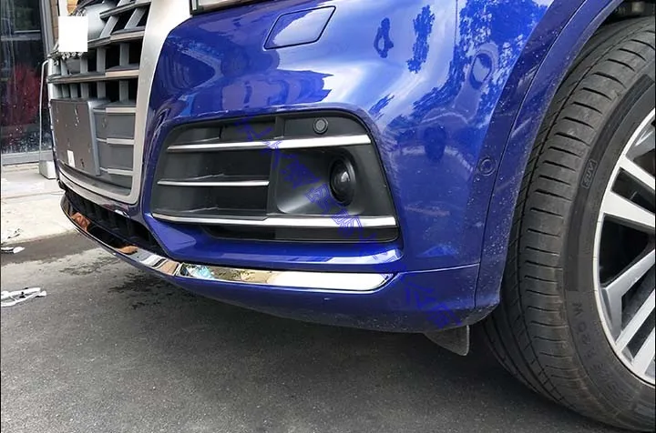 Для Audi Q5 FY 2018 2019 зеркало из нержавеющей стали перед обшивкой бампера защитная