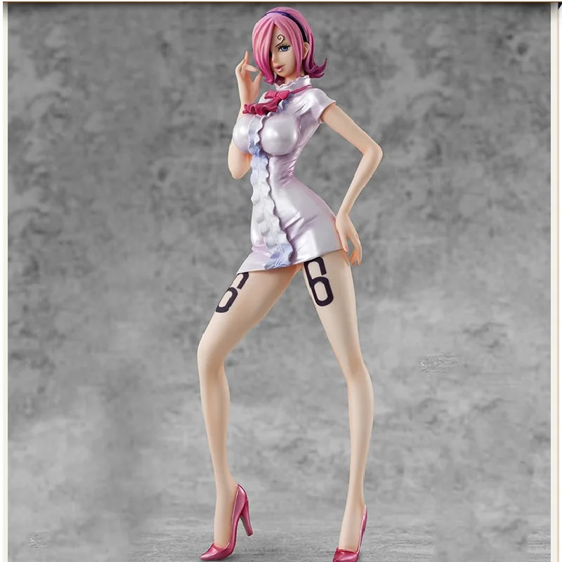 

New 8.7'' Anime Action Figure One Piece Vinsmoke Reiju White Dress Sexy Ver PVC Model Sanji's Sister 22cm Collection Doll