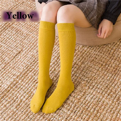 CHAOZHU/осенне-зимние разноцветные японские Свободные носки для девочек средней школы; длинные гетры; модная Форменная Юбка; носки для беременных - Цвет: Золотой