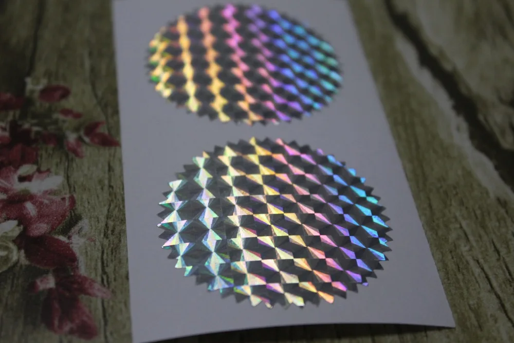5cm Silver Hologram serrated edge sticker, starburst round sticker sealsin Stickers from Home