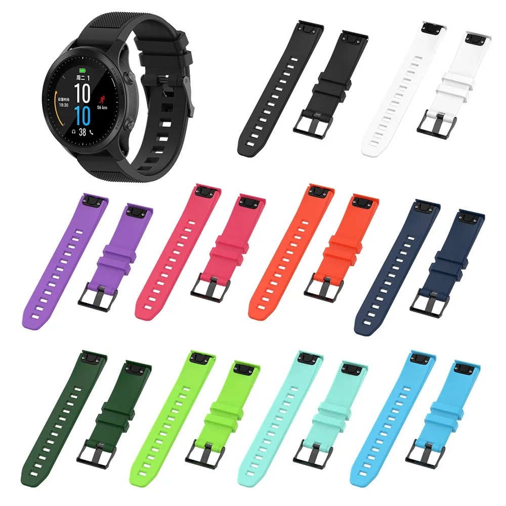 Силиконовый ремешок на запястье для Garmin MARQ series/Fenix 5 Plus/Forerunner945 универсальный