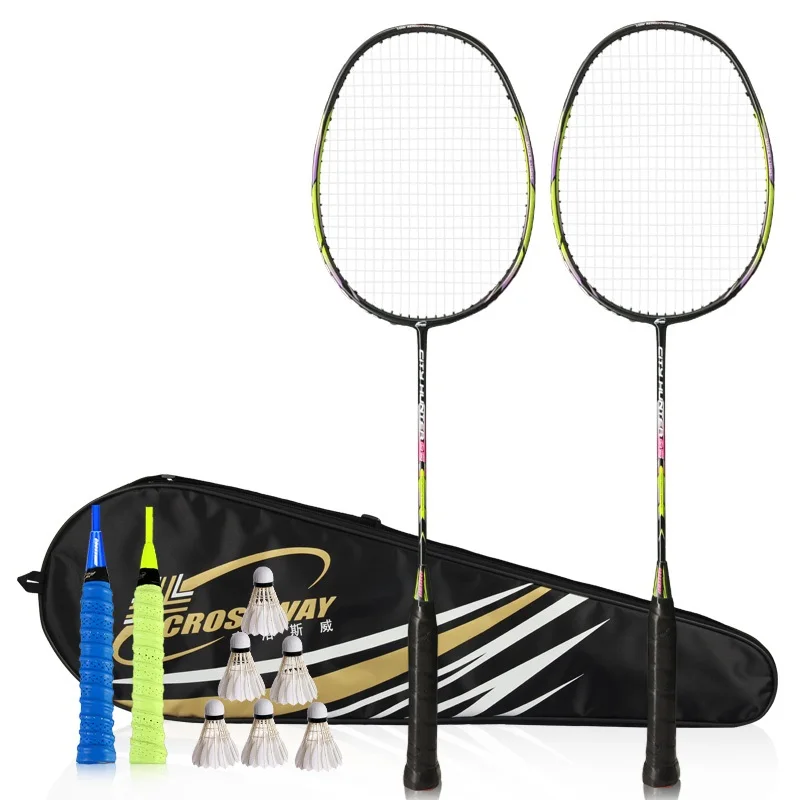 Raqueta de bádminton 2018 peso ligero bádminton 28LBS deportes bádminton raqueta 100% raqueta de Bádminton de carbono con bolsa
