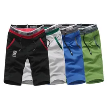 Новинка, летние мужские шорты, европейский размер XXL, мужские шорты с карманами, с эластичной резинкой на талии, с надписью, мужские шорты для бега, пляжные шорты