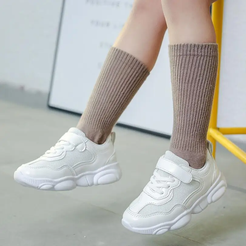 

New 2019 Autumn Kids Casual Sneakers Baby Girls Mesh Shoes Children Slip On Sport Sneakers Boys Clunky Sneaker Brand Trainer