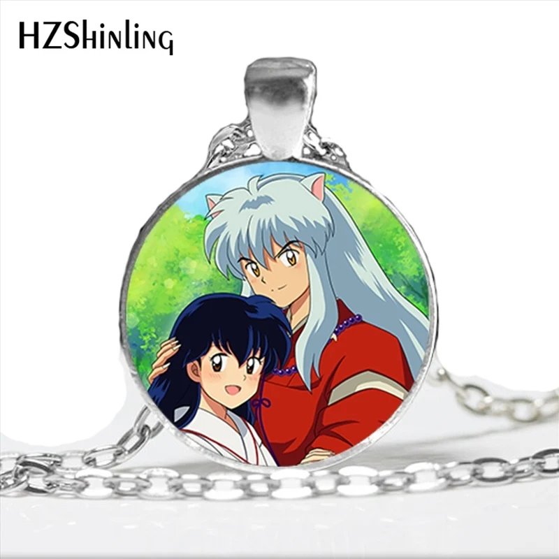 NS-00792 Inuyasha и Кагоме Цепочки и ожерелья с Стекло стимпанк ювелирные изделия для Для женщин Косплэй утверждающий кулон Цепочки и ожерелья s HZ1