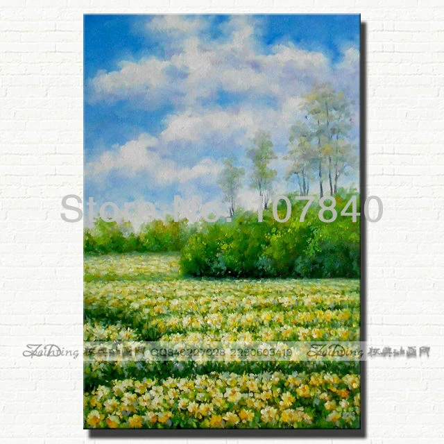 Free Shipping The Paintings In The Korean Movie Daisy High Quality Modern Impressionist Oil Painting On Canvas Painting Designs Of Flowers Paintings Skiespaintings By Leonardo Da Vinci Aliexpress