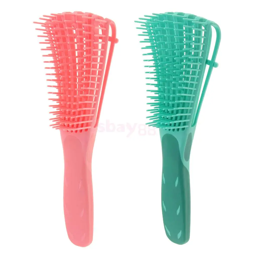 

2 Pieces Salon Hair Curling Style Antistatic Barber Detangle Teasing Comb