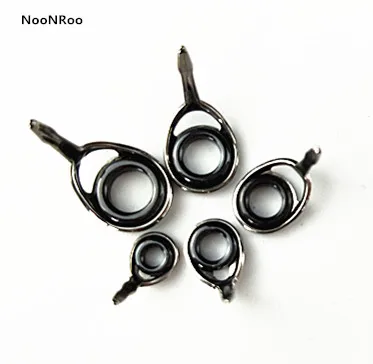 

Black color KT & KL #4/#5/#5.5/#6/#8/#10/#12 ---Black color frame with Alconite Ring 10pcs Repare guides fishing rod guides