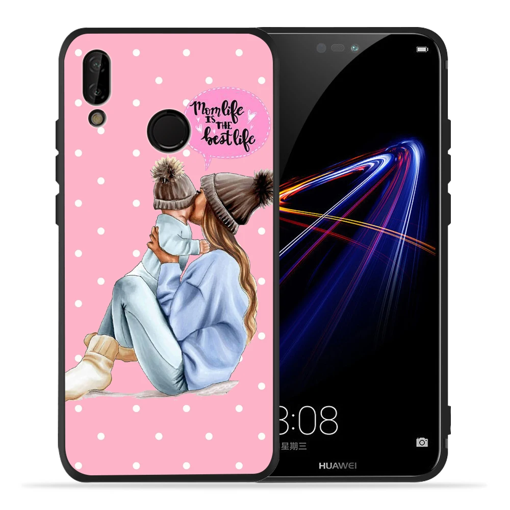 Модный Роскошный чехол для телефона с изображением супермамы, папы, девочки и мальчика, чехол для Huawei Honor 10 Lite 9 Lite 10 9 8 8x 8c 8 Lite, чехол Etui