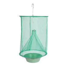 Green Reusable Hanging Fly Catcher Killer Flytrap Flies Insect Zapper Cage Net Trap for Garden Supplies