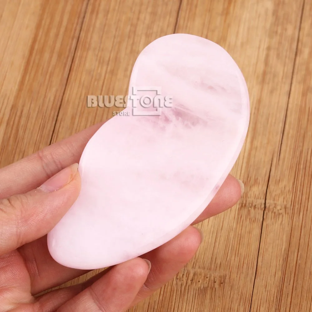 

Natural Rose Quartz Gua Sha Guasha Board Face Body Skin SPA Health Massage Tool