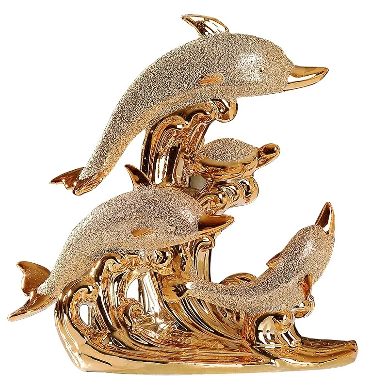 Ceramic Dolphin Home Decor Crafts Room Decoration Ceramic Kawaii
