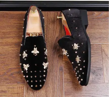 

2018 Men Glitter Shoes New Mens Fashion Casual Flats Men's Designer Dress Shoes Sequined Loafers Men's Platform Driving Shoes