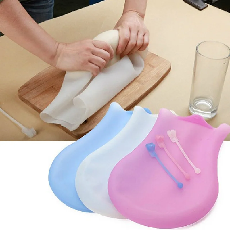 

Silicone Kneading Dough Bag Edible Pastry Bags Mixing Preservation Flour Pastry Tools No Sticky Hands Dough Maker Mixer Bakeware