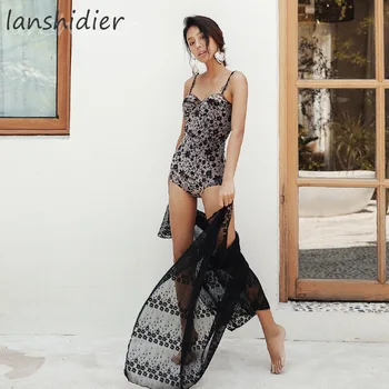 

Beach Dress New Arrival Women High Elasticity Swimwear Backless Beach Skirt Soft&Breathable V-neck One-piece Cover Up
