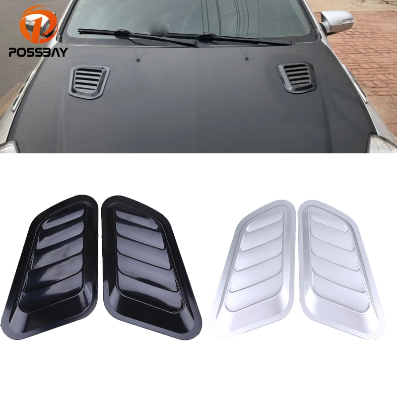 

POSSBAY Front Bumper Hood Grille Decoration Sticker Car Air Flow Vent Stickers Intake Filter Hole Covers Decal Side Fender